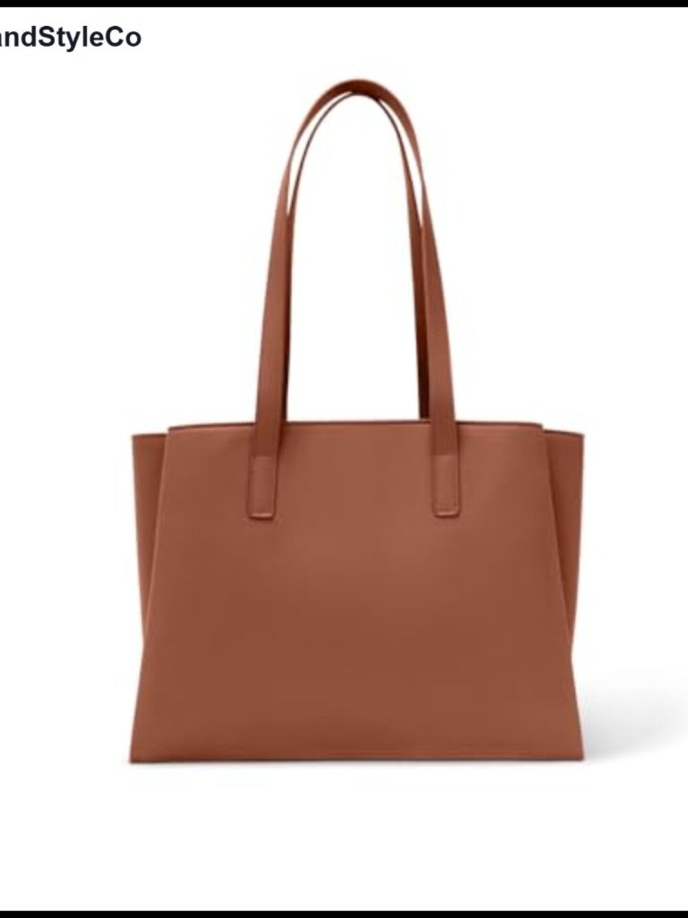 Vegan Leather Work Tote Bag 14 Inch Laptop Briefcase